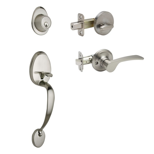 Copper Creek Colonial Handleset, Kash Left Hand Lever Int. Trim, Satin Stainless CZ2610XKLL-SS